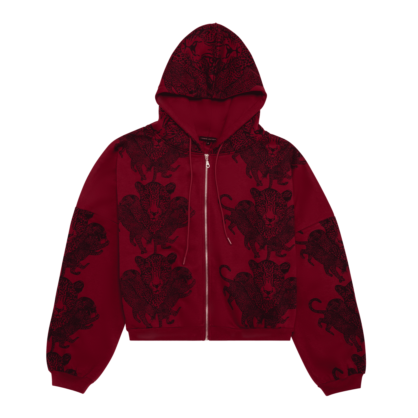 Mango Leopard Long Sleeve Oversized Zipper Hoodie