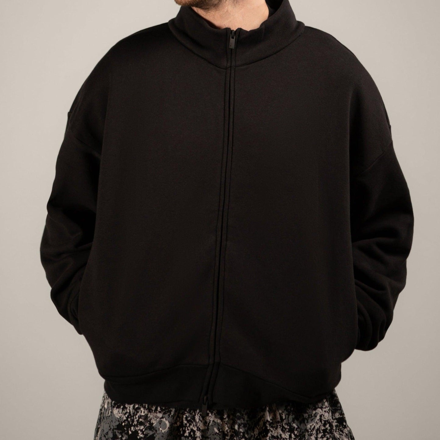 Mango Leopard Zipper Sweatshirt