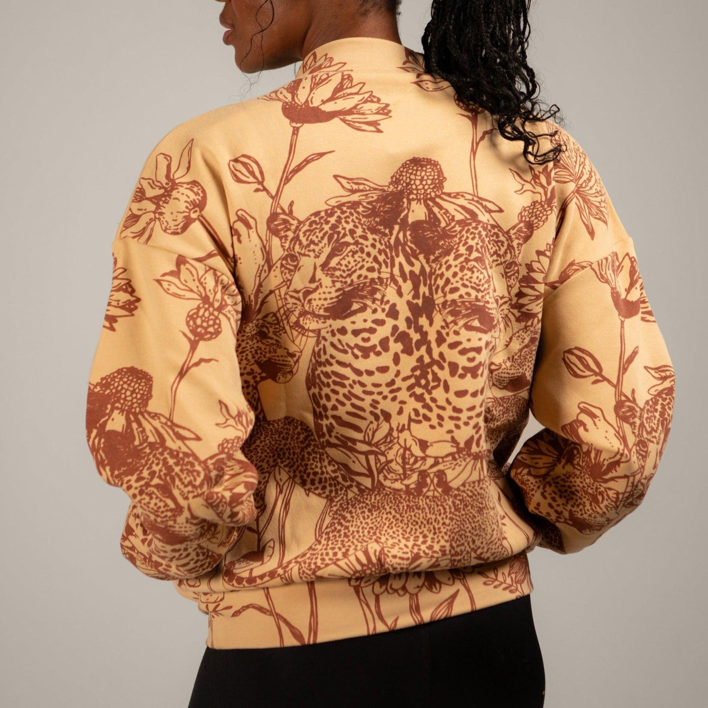 Mango Leopard Twin Print Sweatshirt