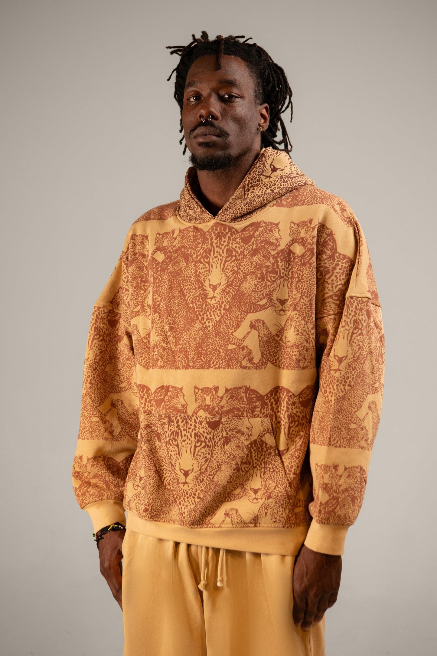 Mango Leopard Printed Hoodie