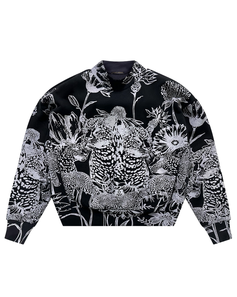Mango Leopard Twin Print Sweatshirt