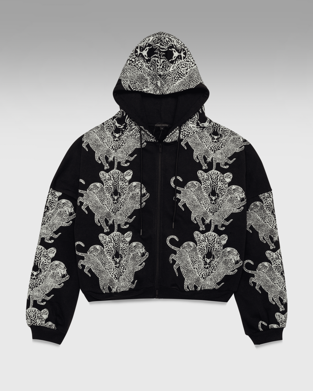 Mango Leopard Long Sleeve Oversized Zipper Hoodie