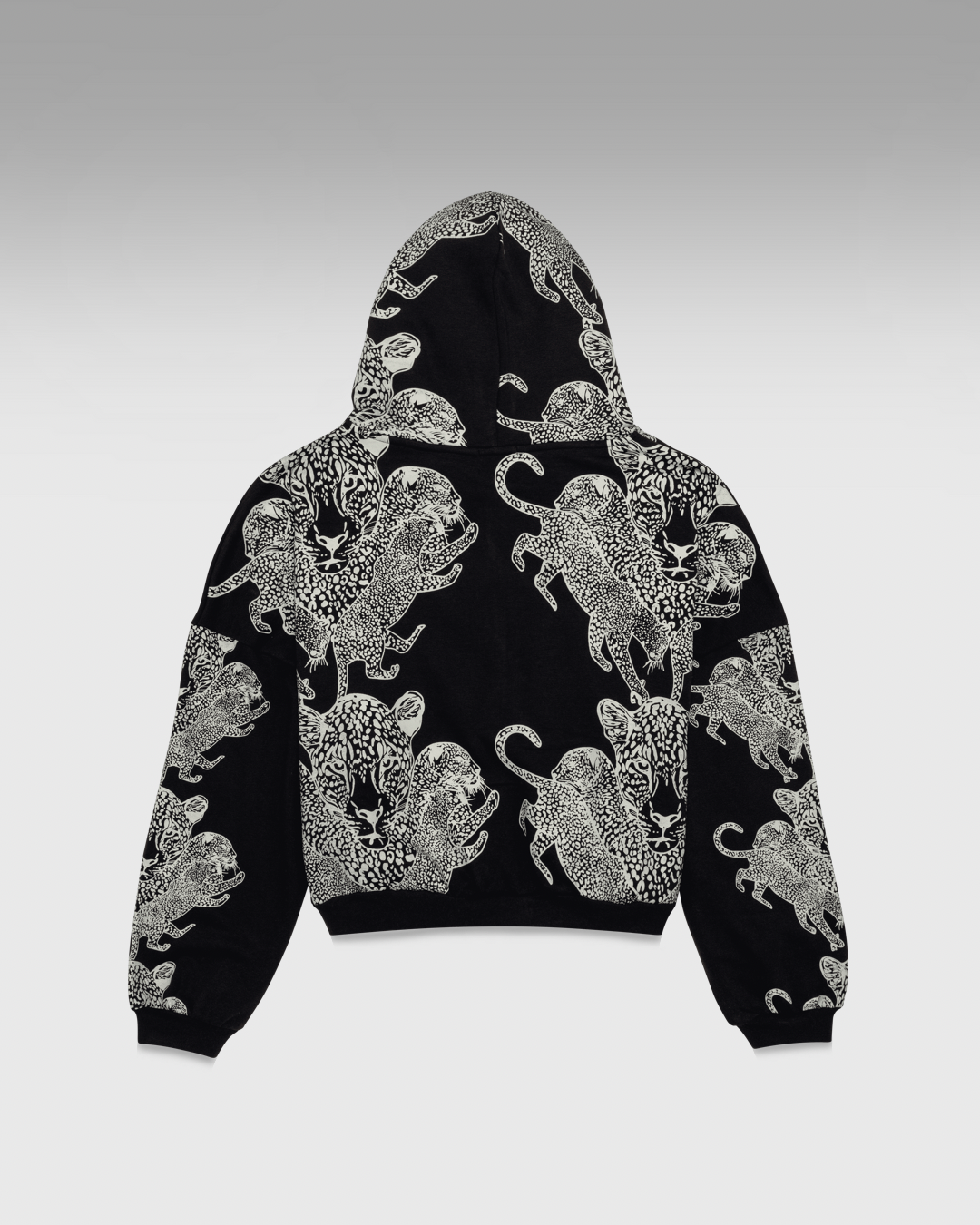 Mango Leopard Long Sleeve Oversized Zipper Hoodie