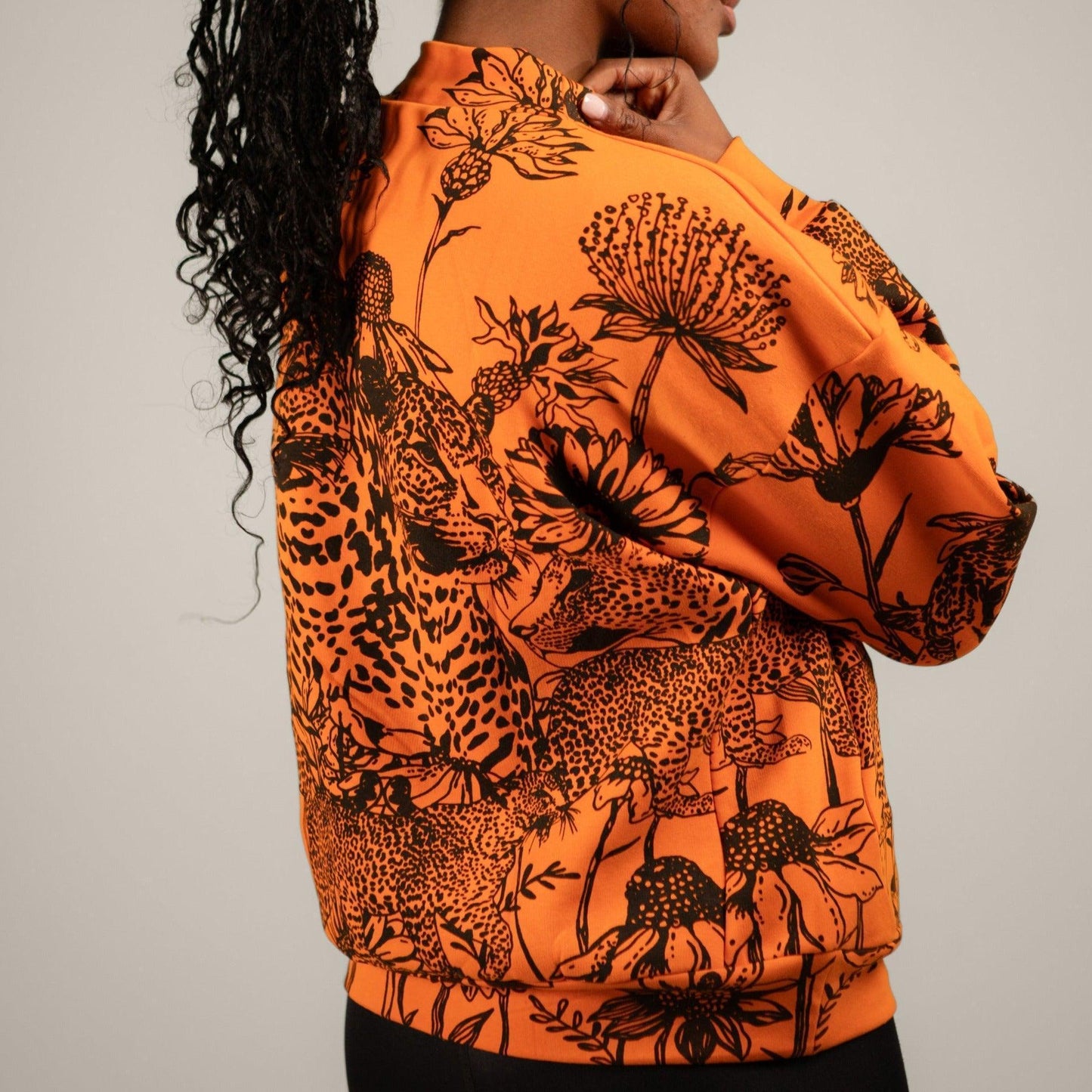 Mango Leopard Twin Print Sweatshirt