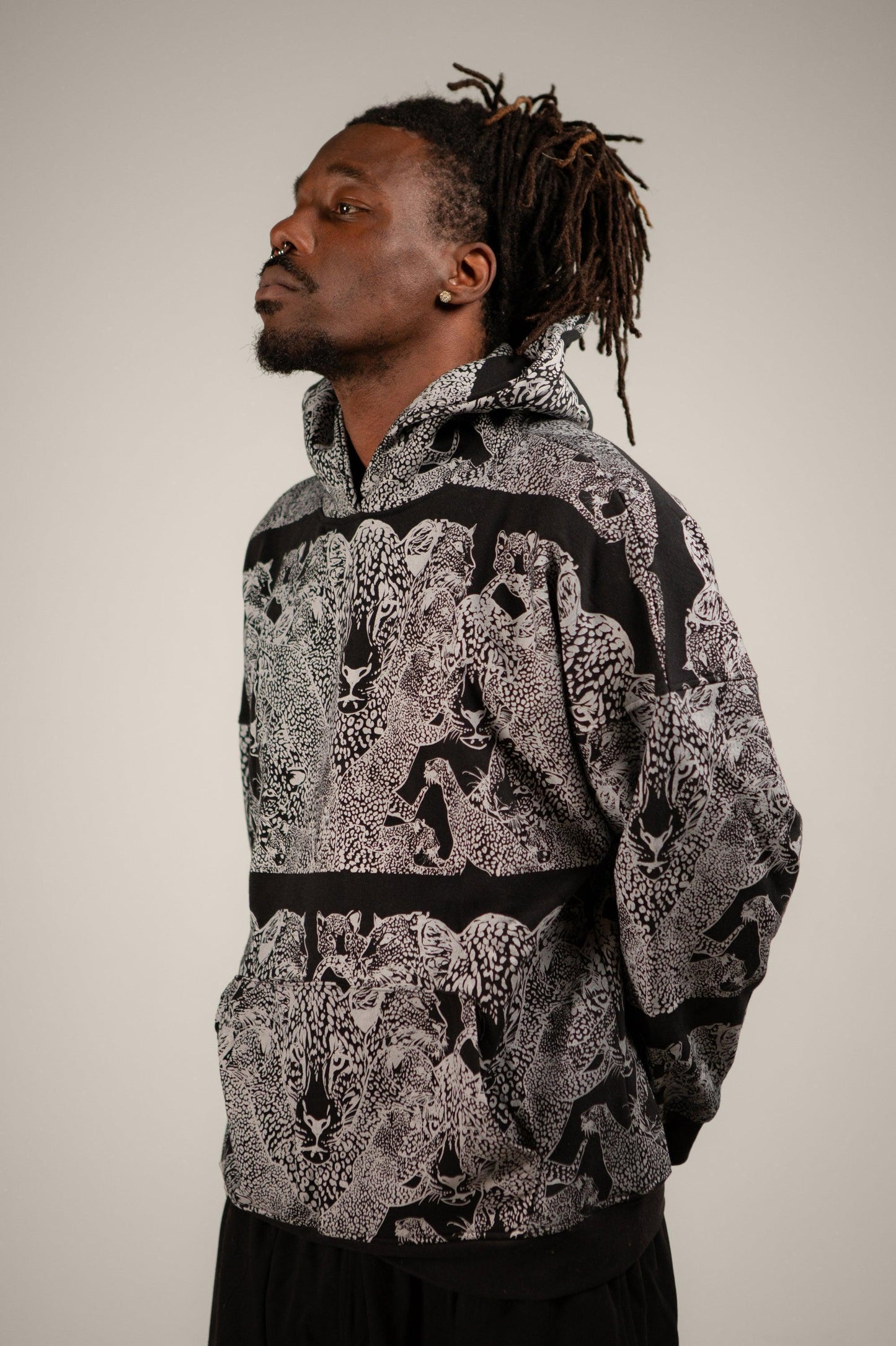 Mango Leopard Printed Hoodie