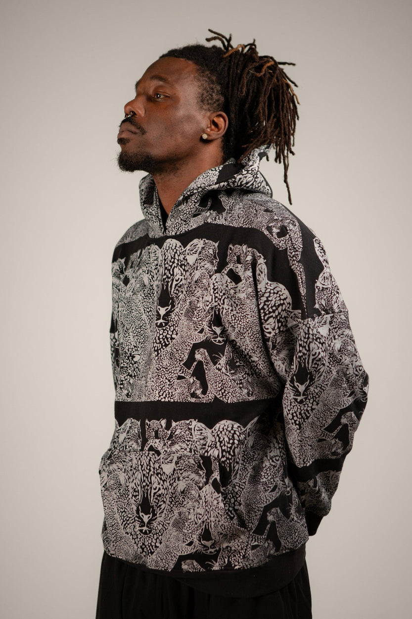 Mango Leopard Printed Hoodie