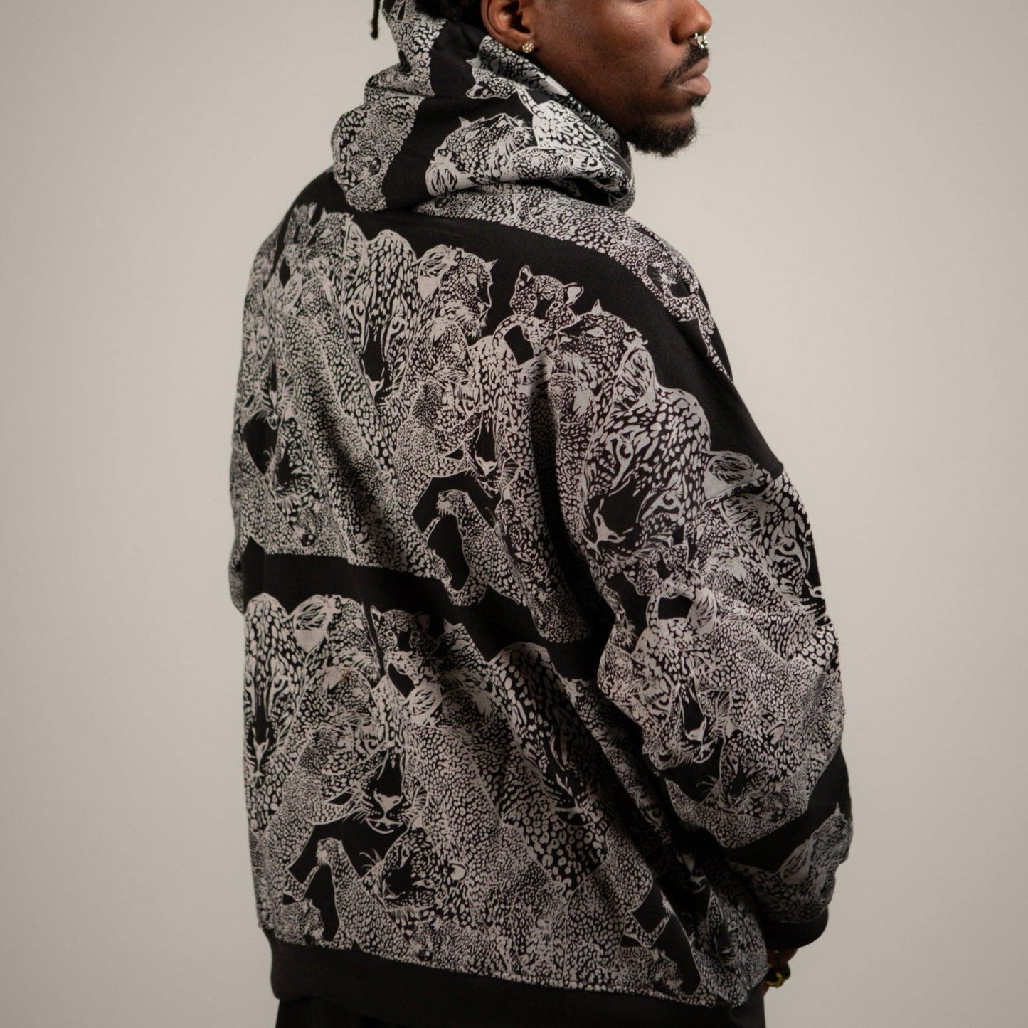 Mango Leopard Printed Hoodie