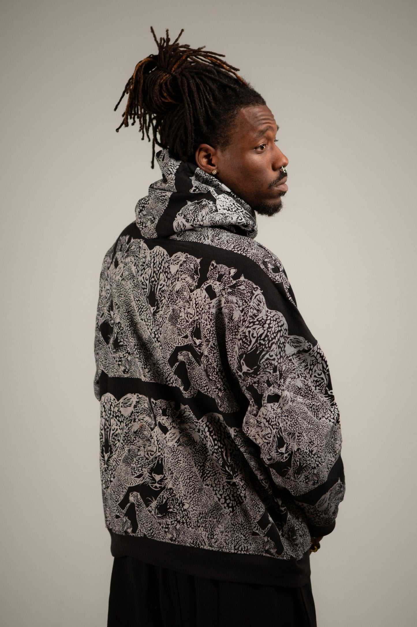Mango Leopard Printed Hoodie