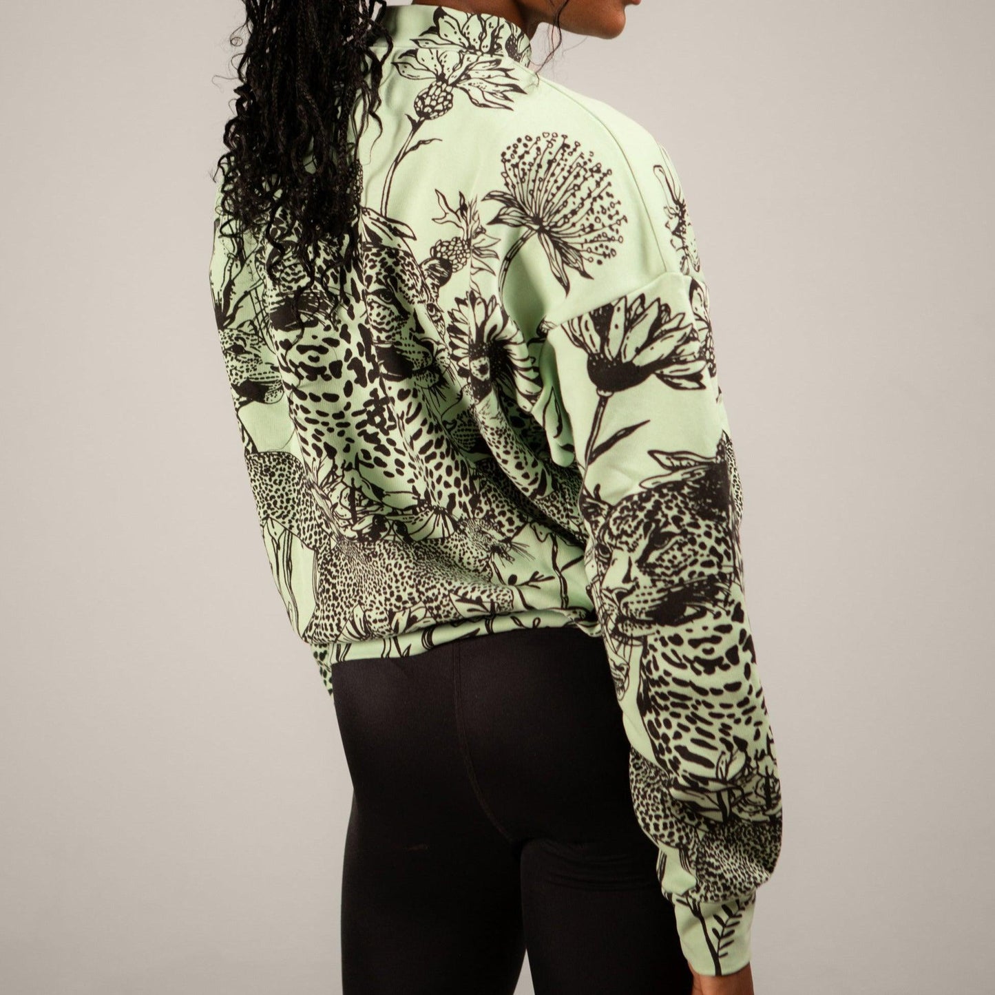 Mango Leopard Twin Print Sweatshirt