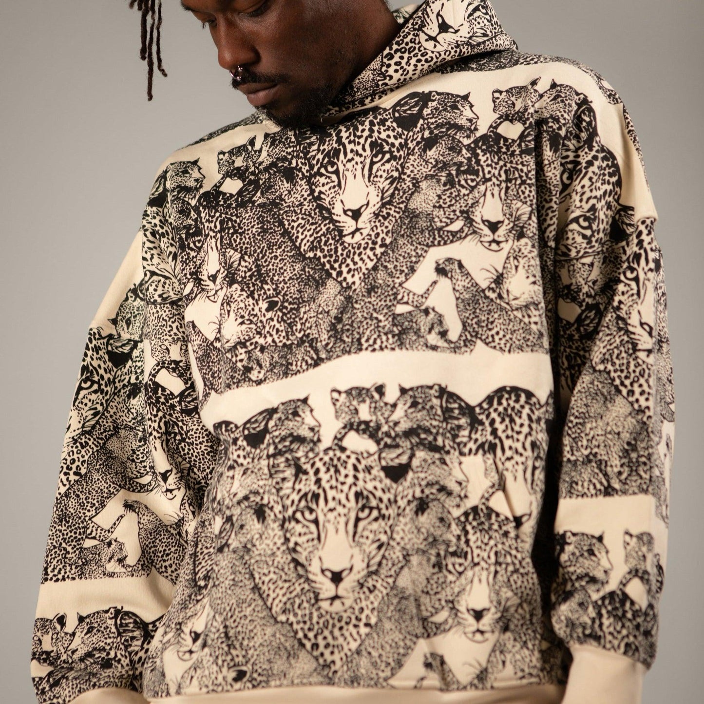 Mango Leopard Printed Hoodie