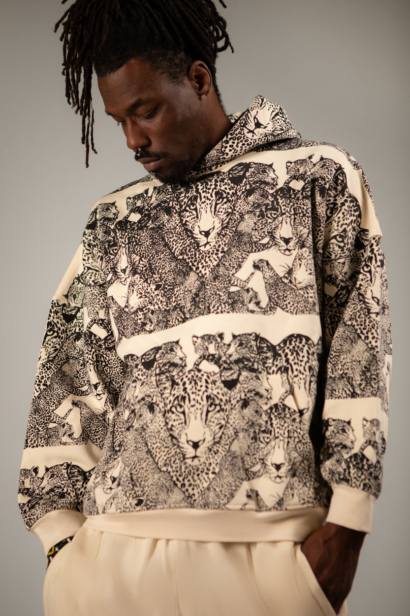 Mango Leopard Printed Hoodie