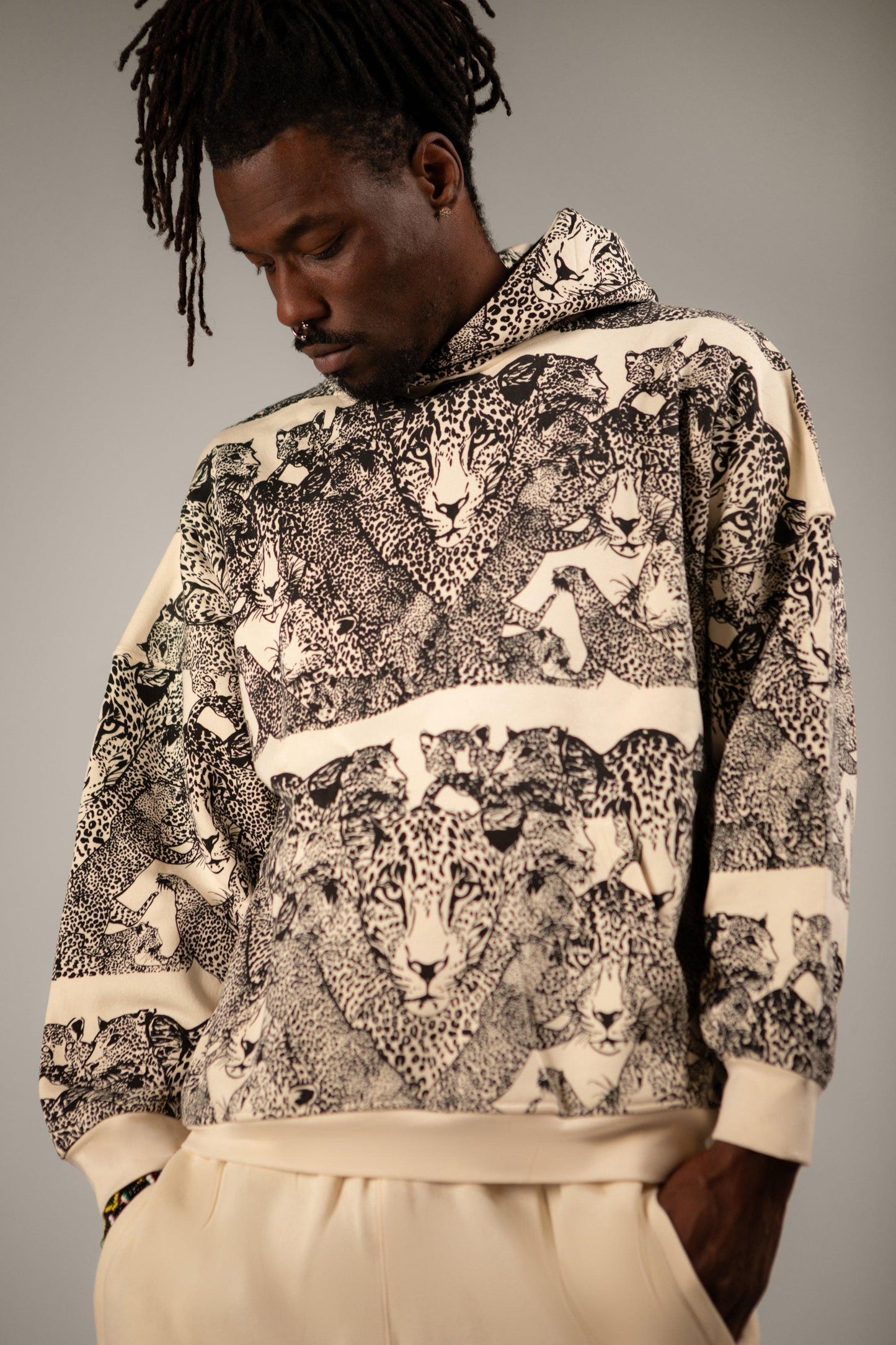 Mango Leopard Printed Hoodie