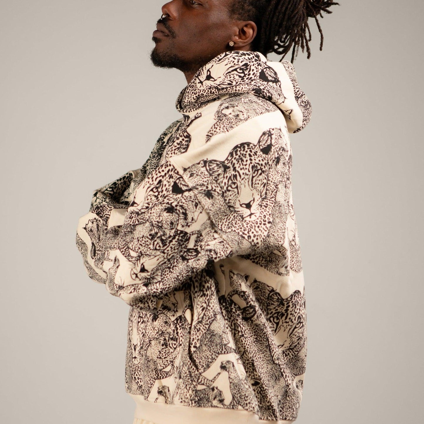 Mango Leopard Printed Hoodie
