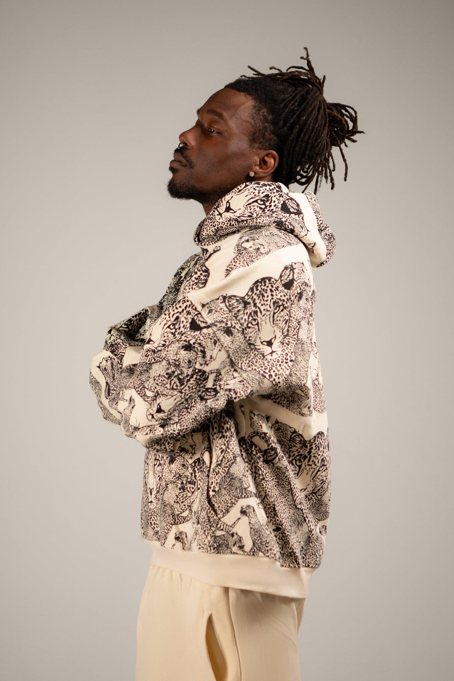 Mango Leopard Printed Hoodie