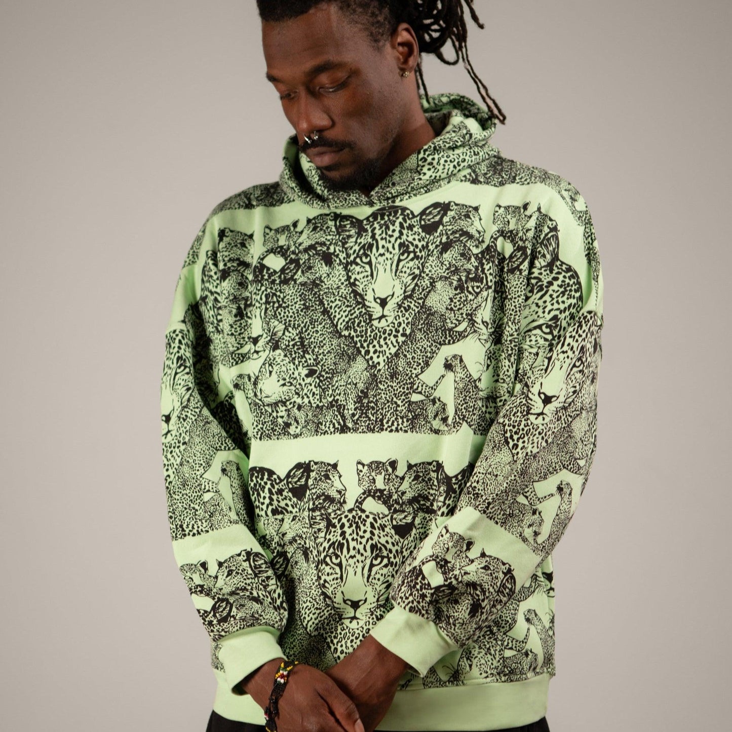 Mango Leopard Printed Hoodie