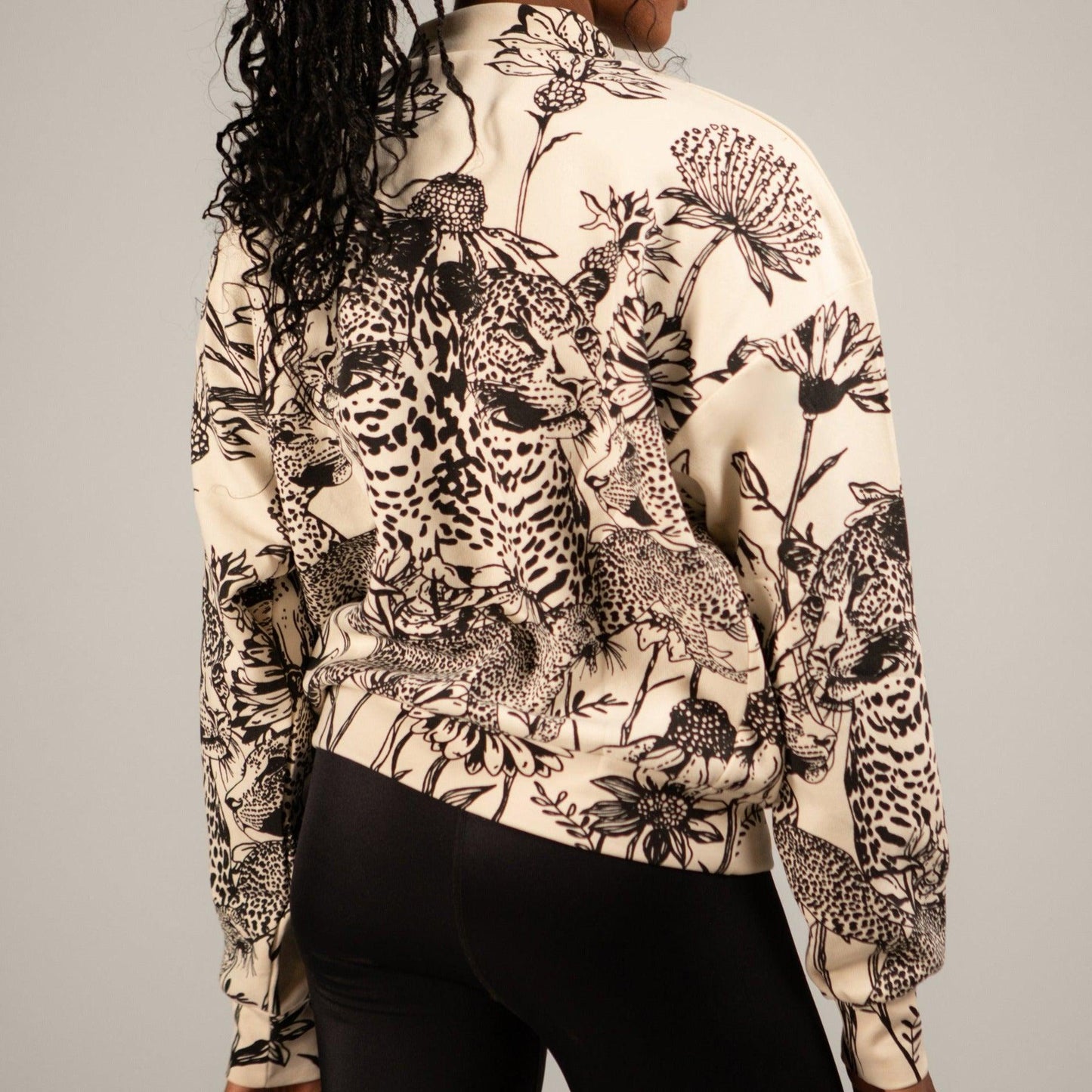 Mango Leopard Twin Print Sweatshirt