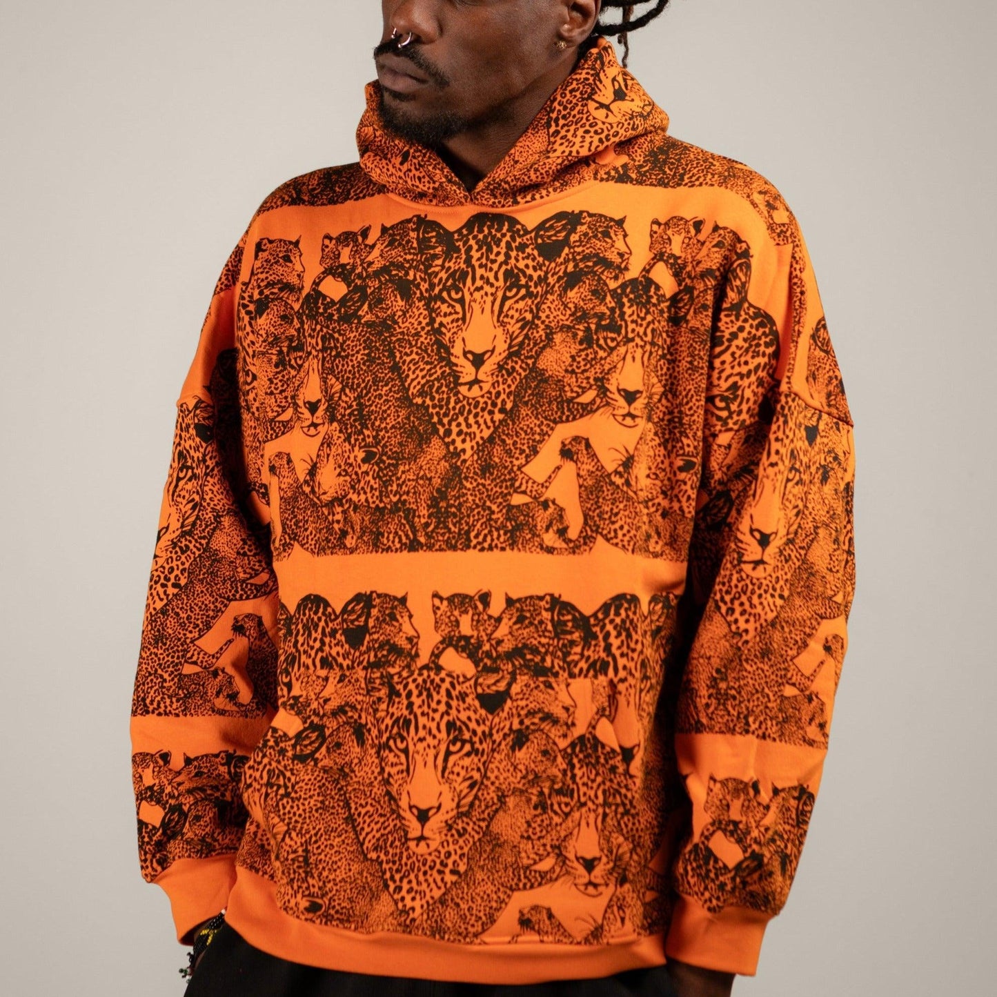 Mango Leopard Printed Hoodie